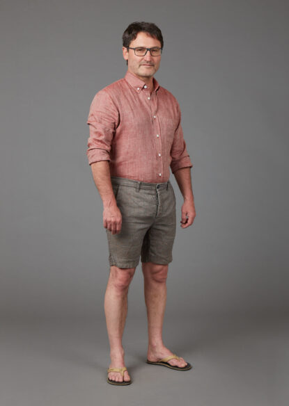 Herren Chino Shorts aus Bio-Leinen und Bio-Baumwolle