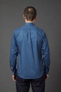Button-Down Herrenhemd aus Bio-Popeline Farbe Petrol